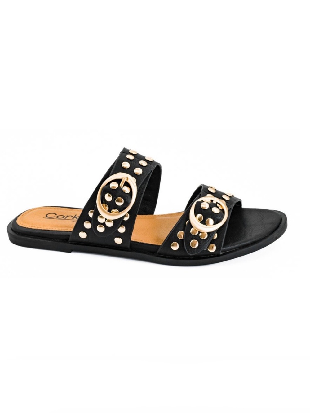 Corkys hey hottie black sandals in size 9